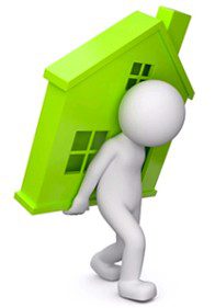 Person carries a home