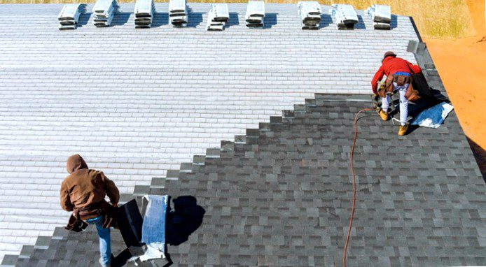 contractors installing new roof