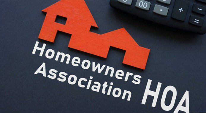 homeowners' association sign