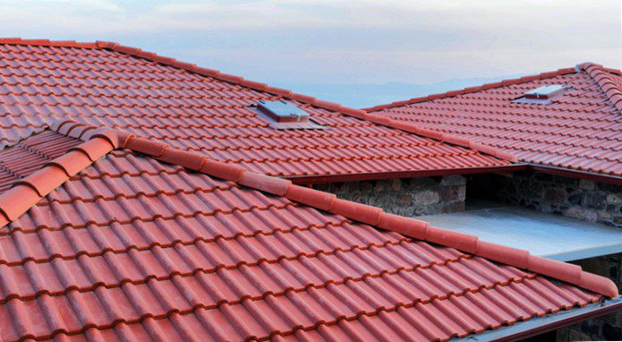 red clay tile roof