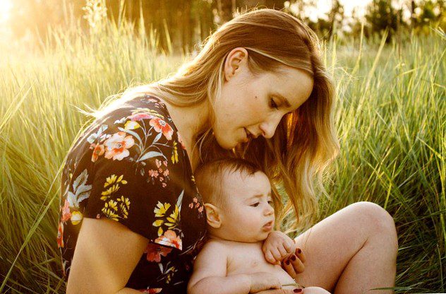 Single mother with child